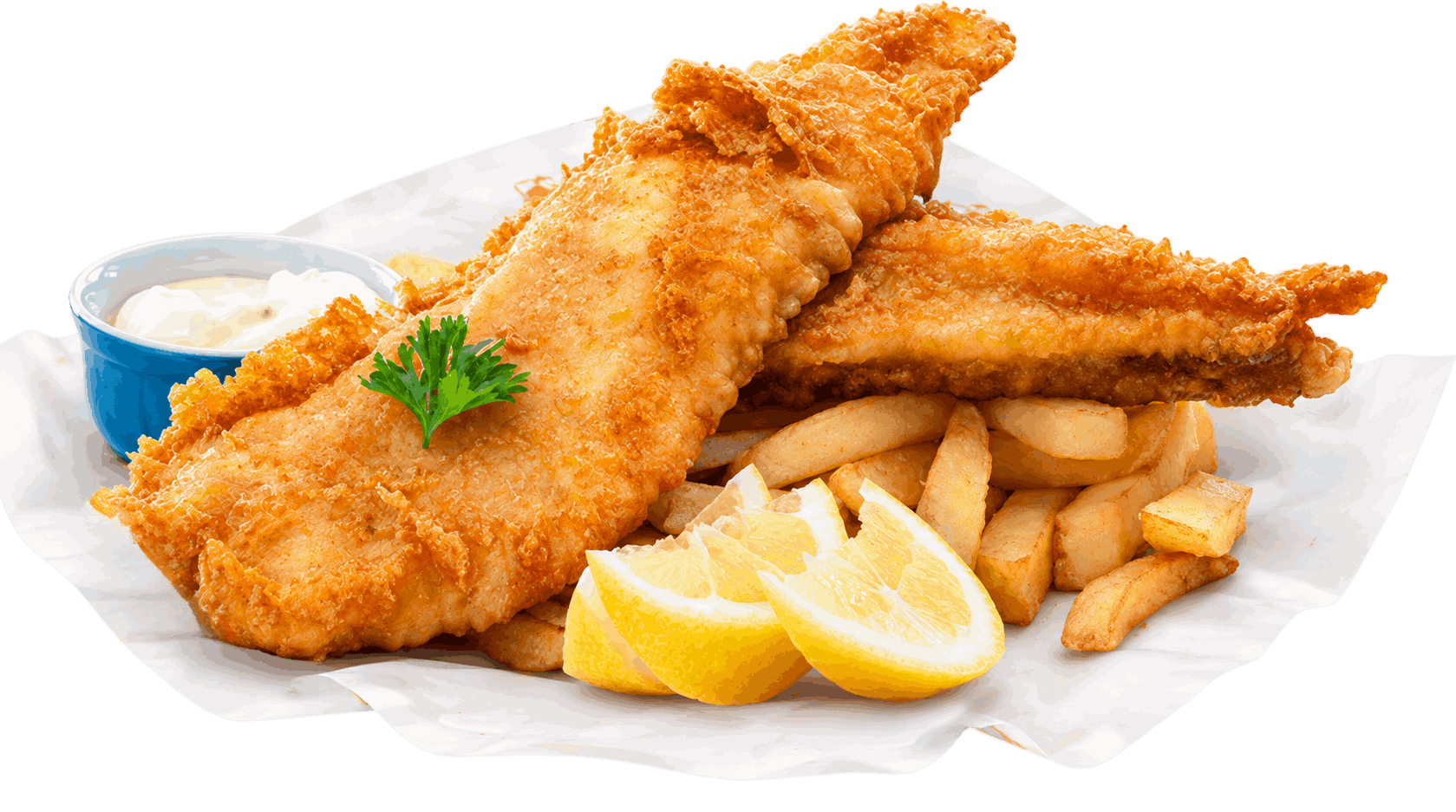 Freshly prepared fish and chips from 7 Bro's Takeaway
